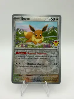 Eevee 074/131 (Pokemon Day 2025) Reverse Cosmos Holo Sv: Prismatic Evolution -NM - Image 1