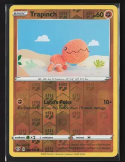 Trapinch 089/189 Common Darkness Ablaze Pokemon Reverse Holo Lightly Played - Image 1