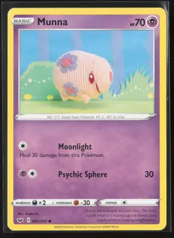 Munna 087/202 Common Sword & Shield Pokemon Lightly Played - Image 1