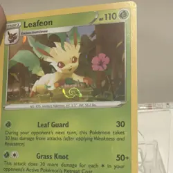 Pokemon TCG Leafeon SWSH191 SWSH: Sword & Shield Promo Holo with SWIRL 🔥 - Image 3