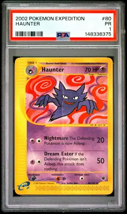 2002 POKEMON EXPEDITION #80 HAUNTER PSA 1 - Image 1