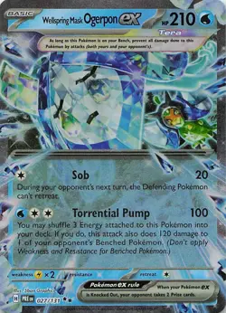 Wellspring Mask Ogerpon ex 027/131 Holo SV: Prismatic Evolutions Pokemon NM - Image 1