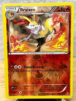 BREAKthrough Braixen 26/162 Uncommon Pokemon Reverse Holo MP - Image 1
