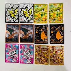 R103 12 Pikachu Eevee Charizard Japanese Pokemon Deck Shield Card Sleeves - Image 1