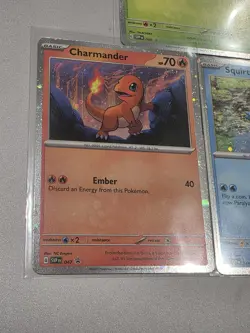 3 Card Set Bulbasaur Charmander Squirtle Pokemon 151 Poster Collection Box Promo - Image 3
