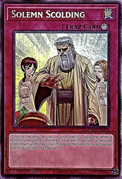 Yugioh Solemn Scolding MZMU-EN121 - Ultra Rare - 1st Edition NM - Image 1