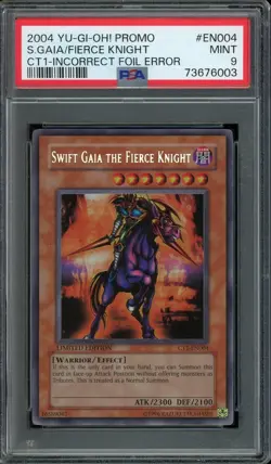 Yu-Gi-Oh! Promo Swift Gaia The Fierce Knight CT1 Incorrect Foil Error PSA Pop 15 - Image 1
