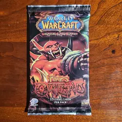 ONE (1) Fires of Outland Booster Pack English Wow tcg World of Warcraft cards - Image 1