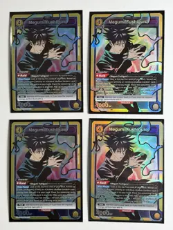 Union Arena Jujutsu Kaisen Megumi Fushiguro UE03BT/JJK-1-022 SR Lot Of 4 Cards - Image 1