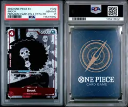 2023 One Piece Brook #022 Premium Card Collection 25th ED PSA 10 - Image 3