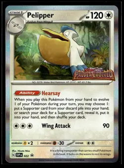 Pelipper - (Prerelease) 022 Holo SV: Scarlet & Violet Promo Cards NM - Image 1