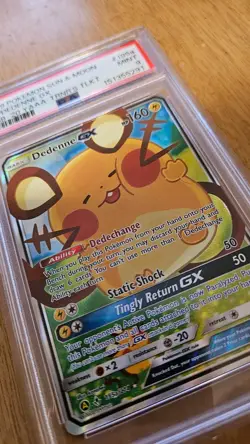 PSA 9 Dedenne GX 195a/214 Graded Pokemon Card - Image 1