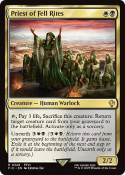 Magic The Gathering MTG PRIEST OF FELL RITES Final Fantasy NM Near Mint - Image 1