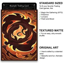 Fire – Elements Series II – MTG Size – 100 Textured Matte Card Sleeves - Image 2