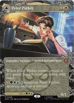 Peter Parker 0208 Borderless M Marvel's Spider Man 208 NM MTG - Image 1