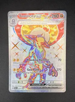 Toxtricity EX 227/182 Ultra Rare Paradox Rift Pokemon TCG Card Mint Condition - Image 1