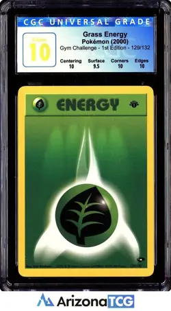 Pokemon 2000 Grass Energy 129/132 Gym Challenge 1st Edition PRISTINE CGC 10 - Image 1
