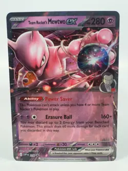 Team Rocket's Mewtwo ex 216 Promo Holo Pokemon Card - Image 1