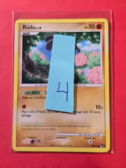 2008 Pokemon Organized Play Series 8 #16 Riolu, C, NF/H, cd4 - Image 3