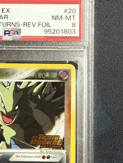 2004 POKEMON EX TEAM ROCKET RETURNS #20 DARK TYRANITAR-REVERSE FOIL PSA 8 STAMP - Image 2