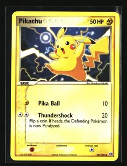 Pokemon PIKACHU 60/106 Non Holo (2005 Emerald) NM/Near Mint - Image 1