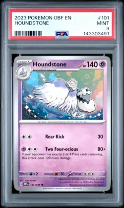 2023 POKEMON OBF EN-OBSIDIAN FLAMES #101 HOUNDSTONE PSA 9 - Image 1