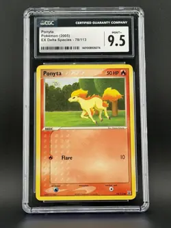 CGC 9.5 Ponyta 78/113 EX Delta Species 2005 English Regular Pokemon TCG - Image 1