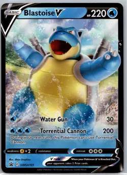 Pokemon TCG Blastoise V SWSH101 SWSH Black Star Promos Holo NM - Image 1
