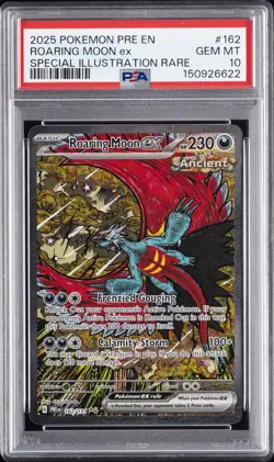 2025 POKEMON PRE EN-PRISMATIC EVOLUTIONS #162 ROARING MOON EX PSA 10 - Image 1