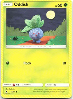 Oddish 6/214 Common Unbroken Bonds Pokemon Near Mint - Image 1