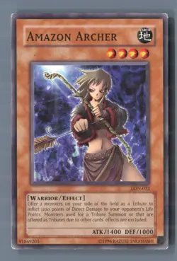 Amazon Archer LON-032 Labyrinth of Nightmare Yu-Gi-Oh Unlimited LP - Image 1