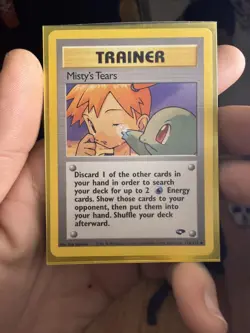 Trainer Misty's Tears Gym Challenge Card 118/132 Pokemon TCG Uncommon - Image 1