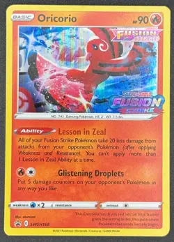 Oricorio SWSH168 Prerelease Pokemon TCG SWSH: Sword & Shield Promo Cards NM - Image 1