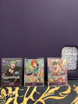 Bandai One Piece Card Game Asia Set Nami Luffy Zoro TC-01 Treasure chest promos - Image 3