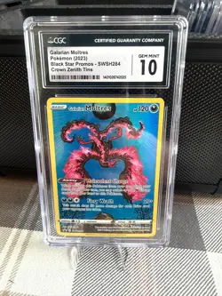 CGC 10 Galarian Moltres SWSH284 SWSH: Sword & Shield Promo Cards Holo - Image 1