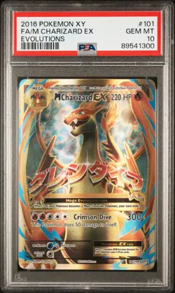 PSA 10 M CHARIZARD EX 101/108 | XY Evolutions Full Art Pokemon Card - Image 1