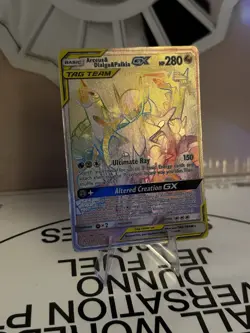 Pokemon TCG Cosmic Eclipse Arceus & Dialga & Palkia GX Rainbow Rare Card 258/236 - Image 2