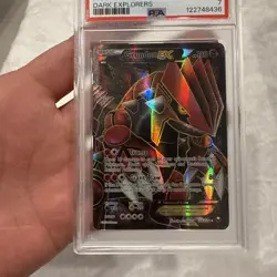 PSA 7 POKEMON GROUDEN 106/108 DARK EXPLORERS EX HOLO CARD - Image 3
