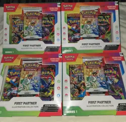 Pokemon TCG First Partner Illustration Collection Series 1 - Lot of 4 SEALED/NEW - Image 1