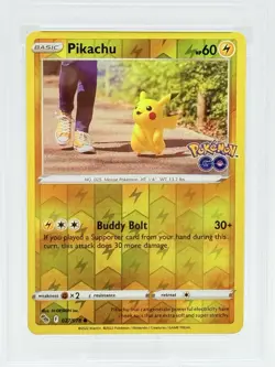 2022 Pokemon Go #027 Pikachu Rev Holo PSA 9 Graded Mint - Image 2
