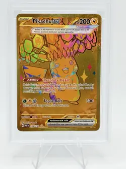 2025 POKEMON PRE EN-PRISMATIC EVOLUTIONS #179 PIKACHU EX HYPER RARE PSA 9 - Image 2