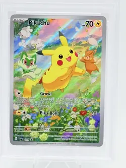 Pikachu 2024 Pokemon Scarlet & Violet Promo PSA 9 MINT Paldea Adventure Chest - Image 2