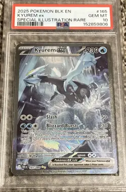 Pokemon TCG Kyurem ex 165/086 2025 BLK EN Special Illustration Rare Holo PSA 10 - Image 1