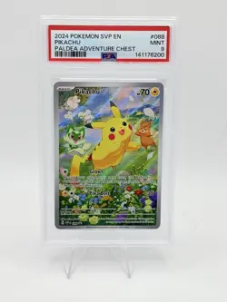 Pokemon Pikachu Paldea Adventure Chest Promo SVP EN 088 PSA 9 Mint - Image 1