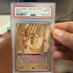 2024 DISNEY LORCANA EN 6-AZURITE SEA ENCHANTED RAFIKI - ETHEREAL GUIDE PSA 8🔥📈 - Image 1