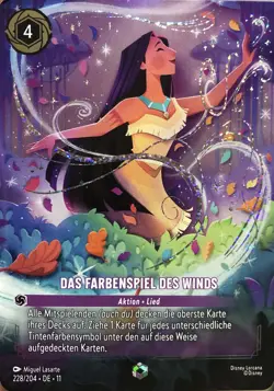 Disney Lorcana Das Farbenspiel des Winds Winterzauber 228/204 Foil Super Rare - Image 1