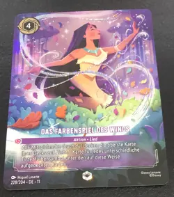 Disney Lorcana Das Farbenspiel des Winds Winterzauber 228/204 Foil Super Rare - Image 2