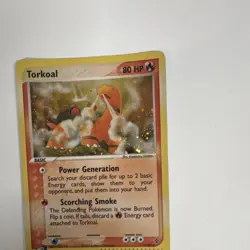 Pokemon Torkoal 12/97 Dragon Reverse Holo Rare Basic 80 HP English Card - Image 2