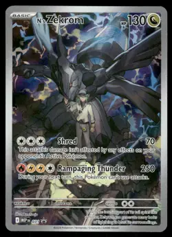 Pokemon Cards N's Zekrom 031 Mega Evolution Promo NM *2 - Image 1