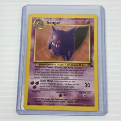Gengar - 20/62 - Fossil - Rare - English - MP - Non Holo Pokemon Card WOTC 1999 - Image 1